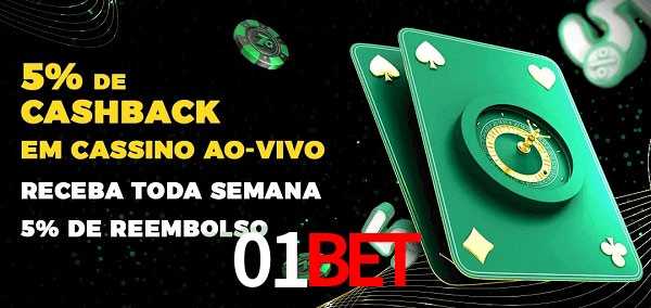 Promoções do cassino ao Vivo 01Bet
